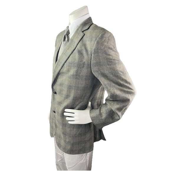 Carroll & Co. ‘Crestwood’ Men Blazer 42L Italian Cashmere Woven Windowpane Check - Picture 4 of 14